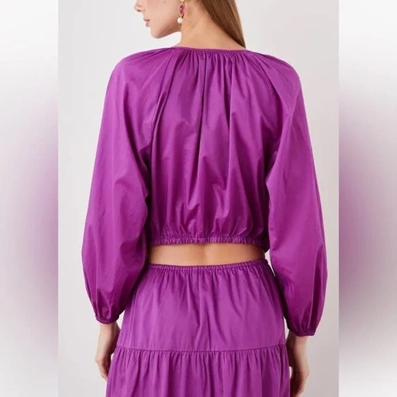 RAILS NWT $168 Katia Midriff Billowy Style Berry Size S - Picture 3 of 11